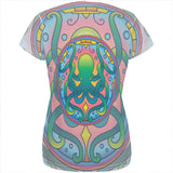 Mandala Trippy Stained Glass Octopus All Over Womens T Shirt