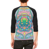 Mandala Trippy Stained Glass Octopus Mens Raglan T Shirt