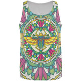 Mandala Trippy Stained Glass Scarab All Over Mens Tank Top