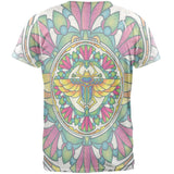 Mandala Trippy Stained Glass Scarab Mens T Shirt