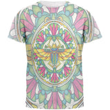 Mandala Trippy Stained Glass Scarab Mens T Shirt