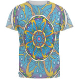 Mandala Trippy Stained Glass Seahorse All Over Mens T Shirt