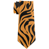 Orange Zebra Stripes All Over Neck Tie