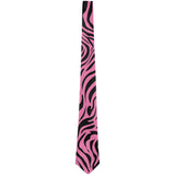 Pink Zebra Stripes All Over Neck Tie