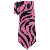 Pink Zebra Stripes All Over Neck Tie