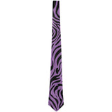 Purple Zebra Stripes All Over Neck Tie