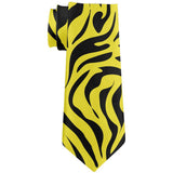 Yellow Zebra Stripes All Over Neck Tie