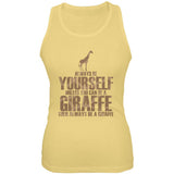 Always Be Yourself Giraffe Juniors Soft Tank Top
