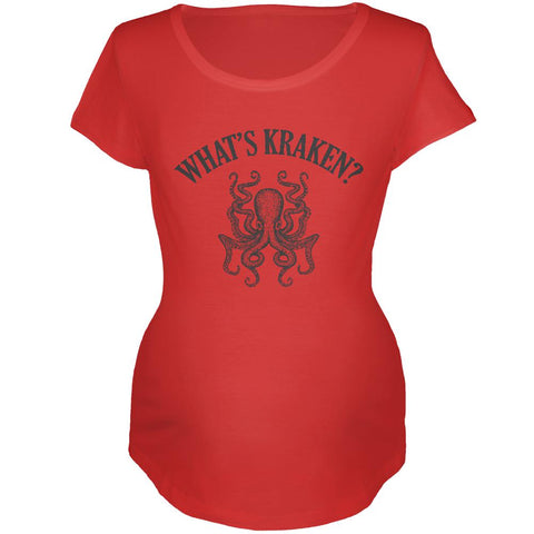 What's Kraken Cracking Funny Pun Maternity Soft T Shirt