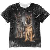 German Shepherds Live Forever All Over Youth T Shirt