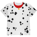 Kids Halloween Costume Dalmatian with Red Collar All Over Youth T Shirt - front