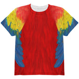 Halloween Scarlet Macaw Parrot Feathers Costume All Over Youth T Shirt