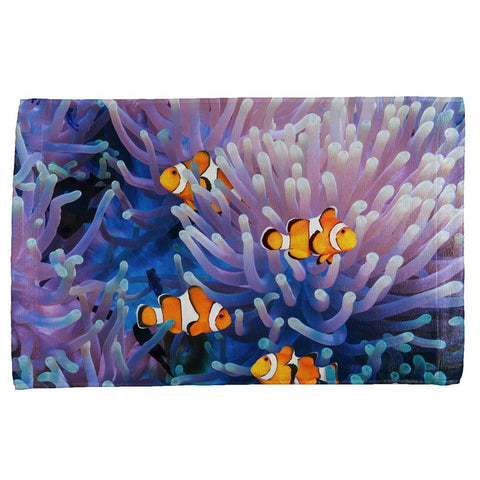 Clownfish Sea Anemone All Over Hand Towel