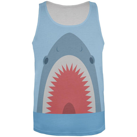 Cute Fun Shark Attack All Over Mens Tank Top