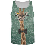 Giraffe Geek Math Formulas All Over Mens Tank Top