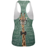 Giraffe Geek Math Formulas All Over Womens Work Out Tank Top