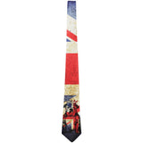 English British Bulldog Crown Grunge Flag All Over Neck Tie
