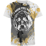 I Shih Tzu Not Funny Splatter Grunge All Over Mens T Shirt