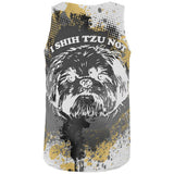I Shih Tzu Not Funny Splatter Grunge All Over Mens Tank Top