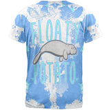 Floaty Potato Manatee Funny Grunge Splatter Mens T Shirt