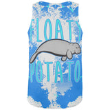 Floaty Potato Manatee Funny Grunge Splatter All Over Mens Tank Top