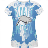 Floaty Potato Manatee Funny Grunge Splatter All Over Womens T Shirt