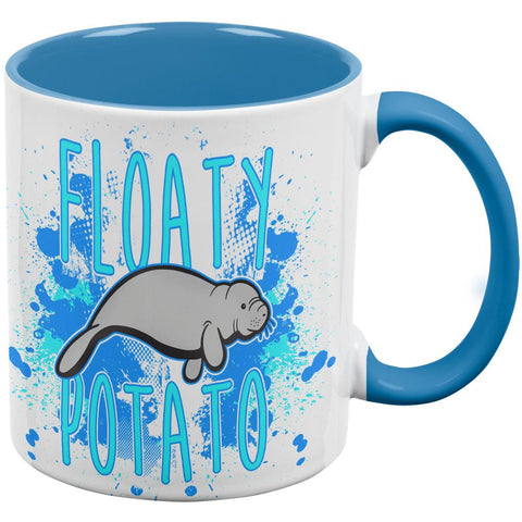 Floaty Potato Manatee Funny Grunge Splatter Coffee Mug