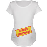 Under New Management Funny Maternity Soft T Shirt  front view