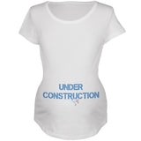 Under Construction Baby Boy Maternity Soft T Shirt  front view