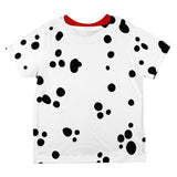 Dog Dalmatian Costume Red Collar All Over Toddler T Shirt