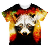 Galaxy Trash Panda Raccoon All Over Toddler T Shirt