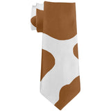 Halloween Costume Brown Spot Cow All Over Neck Tie