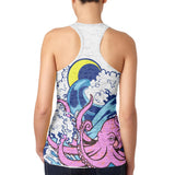 Pink Octopus Master Of The Seas Juniors Burnout Racerback Tank Top