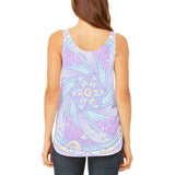 Trippy Dolphin Mandala Vintage Juniors Flowy Side Slit Tank Top