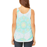 Trippy Elephant Mandala Vintage Juniors Flowy Side Slit Tank Top