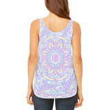 Trippy Fish Mandala Vintage Juniors Flowy Side Slit Tank Top