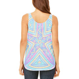 Trippy Starfish Mandala Vintage Juniors Flowy Side Slit Tank Top