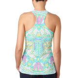 Trippy Scarab Mandala Vintage Juniors Burnout Racerback Tank Top