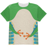 Halloween Green Tree Frog Costume All Over Youth T Shirt