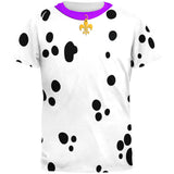 Mardi Gras Dog Dalmatian Costume Purple Collar Fleur De Lis All Over Mens T Shirt