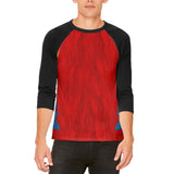 Halloween Costume Scarlet Macaw Parrot Feathers Costume Mens Raglan T Shirt