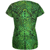 Halloween Green Snake Snakeskin Costume All Over Womens T Shirt
