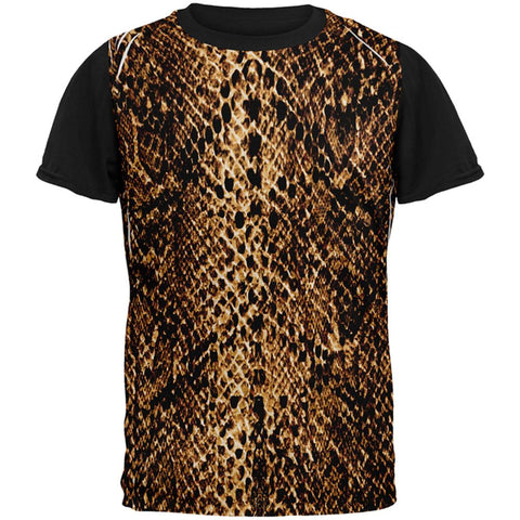 Halloween Desert Brown Snake Snakeskin Costume All Over Mens Black Back T Shirt