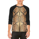 Halloween Rattlesnake Snake Snakeskin Costume Mens Raglan T Shirt