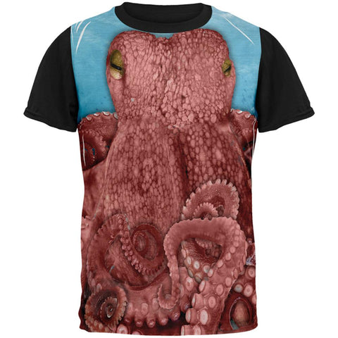 Halloween Costume Octopus Costume All Over Mens Black Back T Shirt