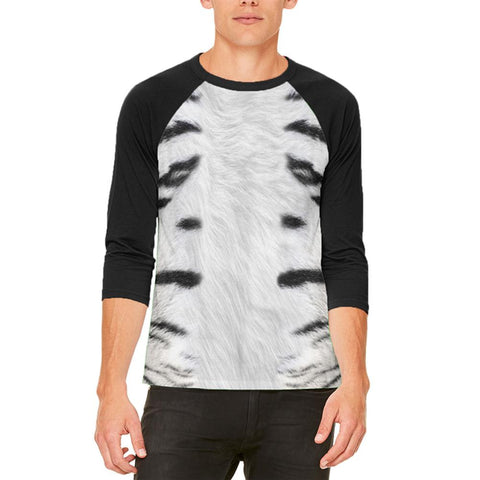 Halloween Costume White Siberian Tiger Costume Mens Raglan T Shirt