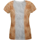 Halloween Orange Cat Costume All Over Womens T Shirt