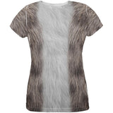 Halloween Grey Cat Costume All Over Womens T Shirt