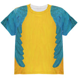 Halloween Costume Blue & Yellow Parrot Macaw Costume All Over Youth T Shirt