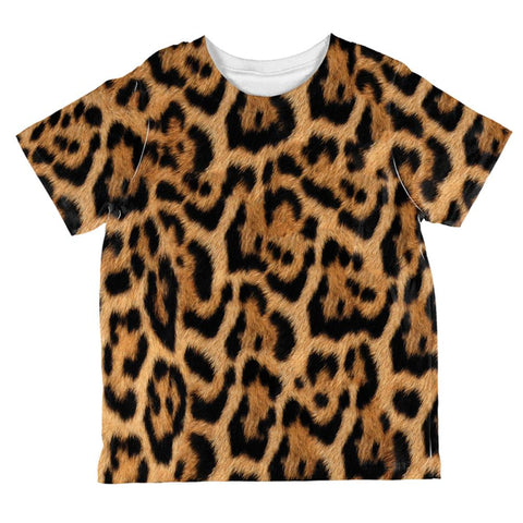 Halloween Leopard Print Costume All Over Toddler T Shirt